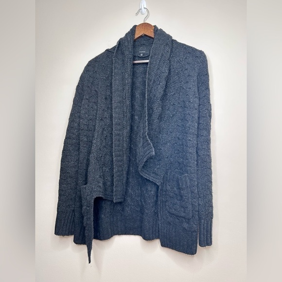 Aritzia Angora Wool Cashmere Greenpoint Knit Cardigan Dark Grey XS - Picture 5 of 9